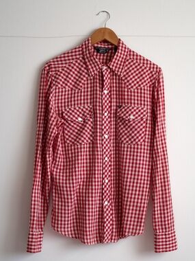 SALT VALLEY WESTERN PEARL BUTTON DOWN SHIRT MEDIUM